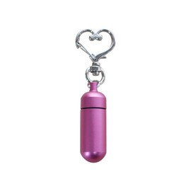 Heart Holder Hook Cremation Capsule Medium Size Memorial Capsule Urn Keychain Pet Memorial (Cure Pink)