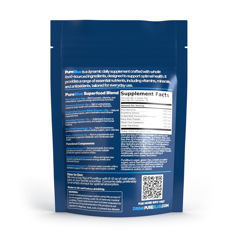 Generic PureBlue Superfood Blend | All-in-One Wellness Solution | Complete