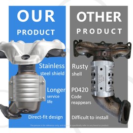 JT Exhaust Catalytic Converter Compatible with Toyota Corolla, Matrix 2009 2010 2011 2012 2013 L4 1.8L (EPA Compliant) (Standard EPA Grade)