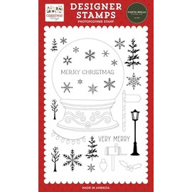 Echo Park Paper Christmas Village: Build A Snowglobe Stamp Set, Multi