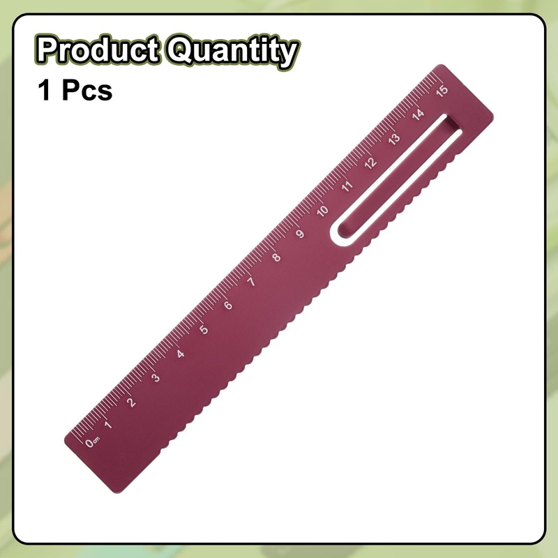 sourcing map Straight Ruler 15cm Metric Metal Aluminum Alloy Measuring
