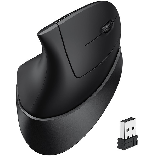 iClever Ergonomic Mouse, 2.4G Wireless Vertical Mouse, Silent Click, 7
