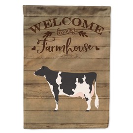 Caroline's Treasures CK6766GF Holstein Cow Welcome Garden Flag Mailbox Flag Decorative Yard Flag Banner Outside Patio Artwork Yard Flower Beds, Garden Size, Multicolor