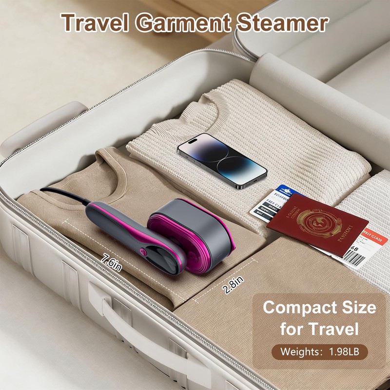 KOKABI Travel Steamer for Clothes, Portable 2 in 1 Dry