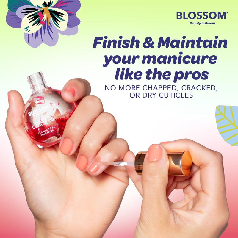 Blossom Cuticle Oil for Nails, Hydrating, Moisturizing, Scented Nail Oil
