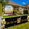 60th Birthday Banner Man 60th Birthday Decoration Banner Gold Black