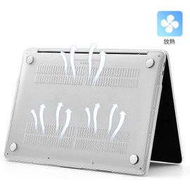 EooCoo Compatible MacBook Air 13 Inch Case with M1 Chip 2020 2018-2019 Release A2337 A2179 A1932 Cover - Crystal Clear