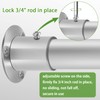 Closet Rod Flange Holder, Stainless Steel Closet Rod Bracket 3/4