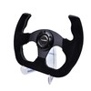 TIYPEOR D Shape Kart-Style Open-Top Suede Racing Steering Wheel for