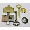 Antique Brass Small Flush Mount Lock Set Kit - Plated