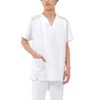 Nano Universe NU2538 Men's Scrub Open Jacket, Front Zipper, Stretch,