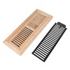 Hardwood White Oak Floor Register, Flush Mount with Frame, 4x14