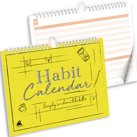 Clever Fox Habit Calendar – Inspirational Habit Tracker for Atomic Habits – Colorful Habit & Goal Planner Journal to Boost Productivity & Become Your Best Self – 24 Months, 25.5 x 20.5cm - Yellow
