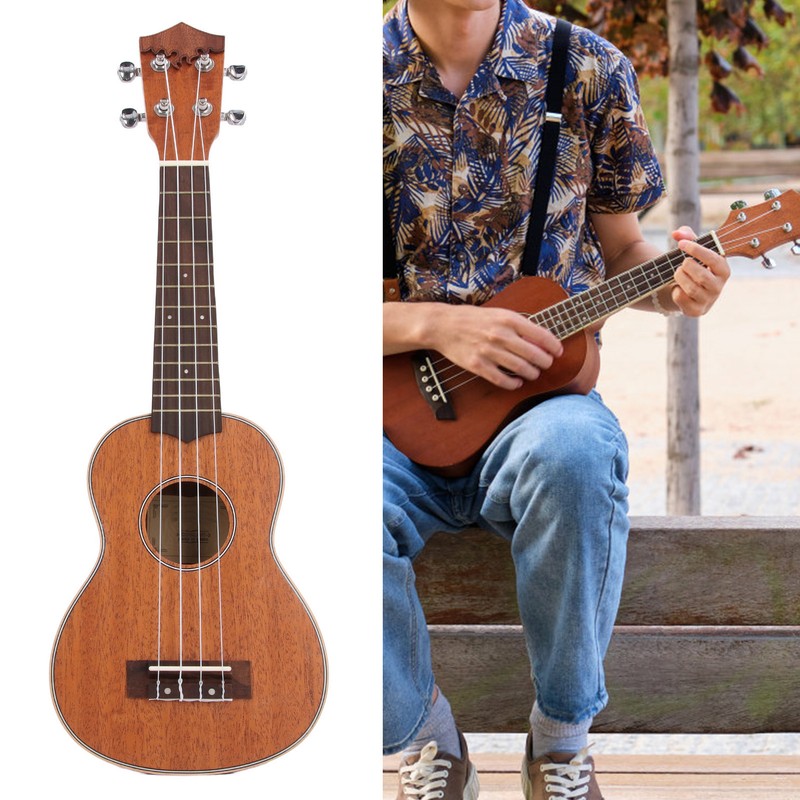 21in Ukulele Wooden Portable 4 String Mini Acoustic Guitar for