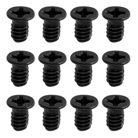 ECSiNG Pack of 100 Black Countersunk Screws with Flat Phillips 3.5 x 6 mm Suitable for 3.5 Inch Computer PC Hard Drive (UNC 6-32)