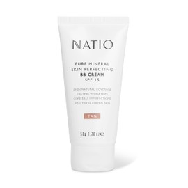 Natio Australia Pure Mineral Skin Perfecting BB Cream SPF 15 Tan 50g - 7-in-1 Beauty Balm, Conceals Imperfections, Lasting Hydration, Light Natural Coverage - Made in Australia