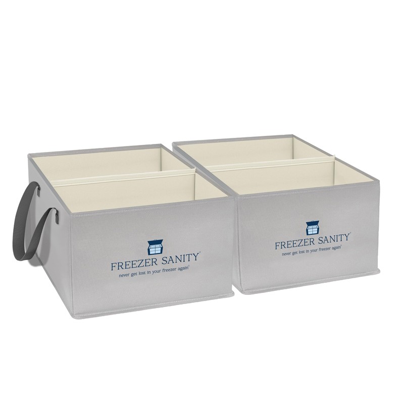 FREEZER SANITY The Original Chest Freezer Organizer Bins, Stackable Storage
