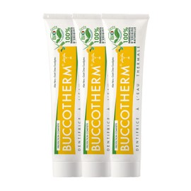 BUCCOTHERM | [Full Protection Toothpaste Lemon Eucalyptus] | Certified Organic | Soothes Gums | Protects | Remineralising | 100% Ingredients of Natural Origin | 3 x 75