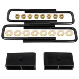 SCTIOO 2" Rear Steel Lift Kit 1992-1999 2WD 4WD for Chevy for Tahoe for Suburban 1500 Blocks U-Bolts