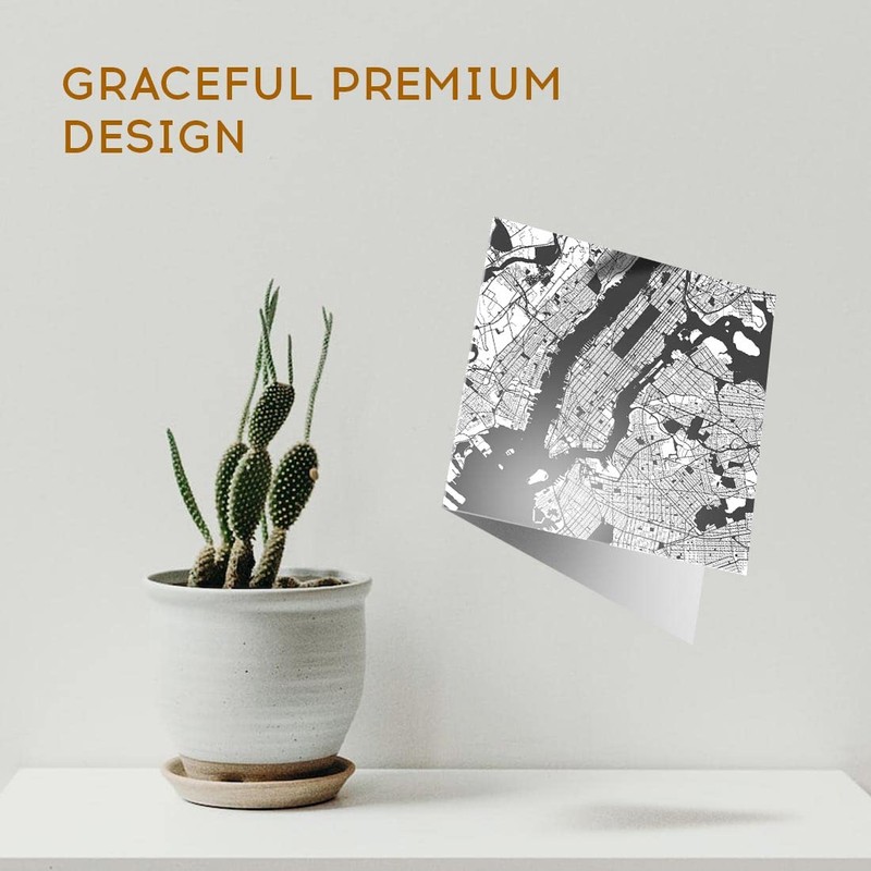 1 x Greeting Card Abstract Manhattan Urban Street Map -