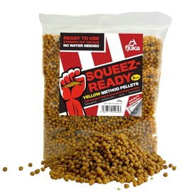 Fjuka Yellow Squeez-Ready Method Pellet 200g | Ready-prepped 2mms | Carp, F1s, tench, bream