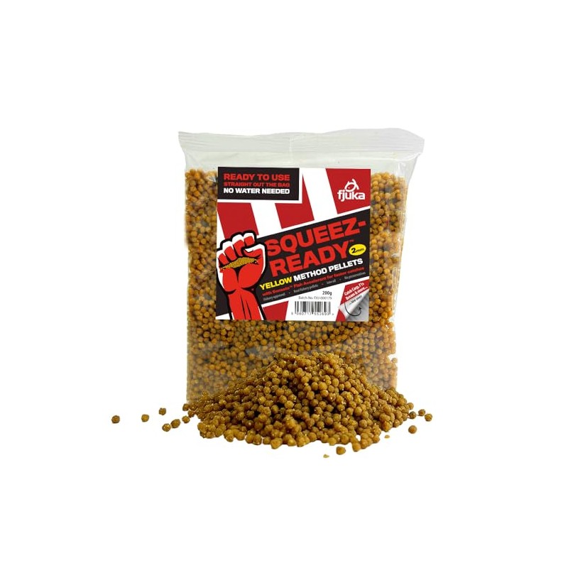 Fjuka Yellow Squeez-Ready Method Pellet 200g | Ready-prepped 2mms |
