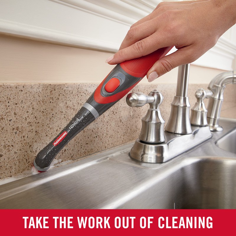 Rubbermaid Reveal Power Scrubber with Multi-Purpose Head, Cordless Electric Battery