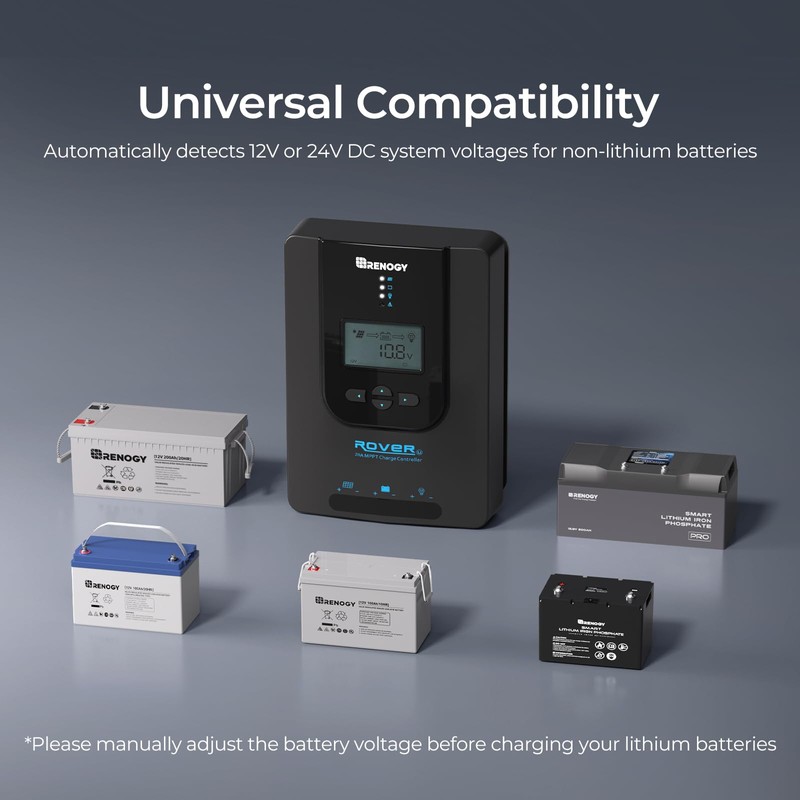 Rover 12V/24V 20A Charge Controller with MPPT- DC Input Solar