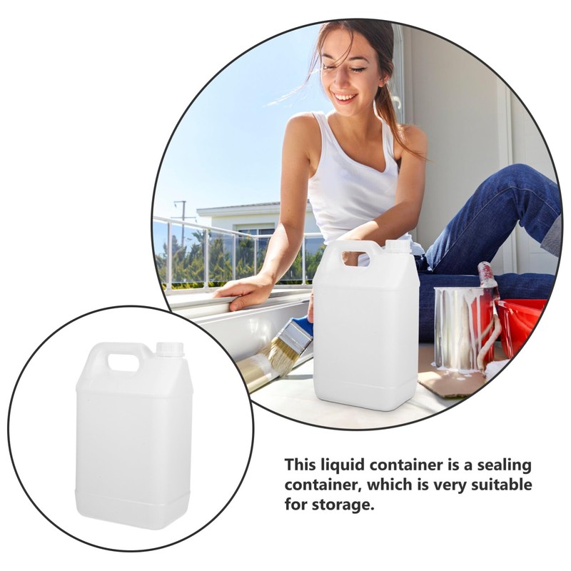 TOPPERFUN 5L HDPE Plastic Jugs Empty Bottle Jug with Airtight