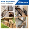 Muzata 6'6" Black Cable Railing Handrail Rectangular Stainless Steel Handrail
