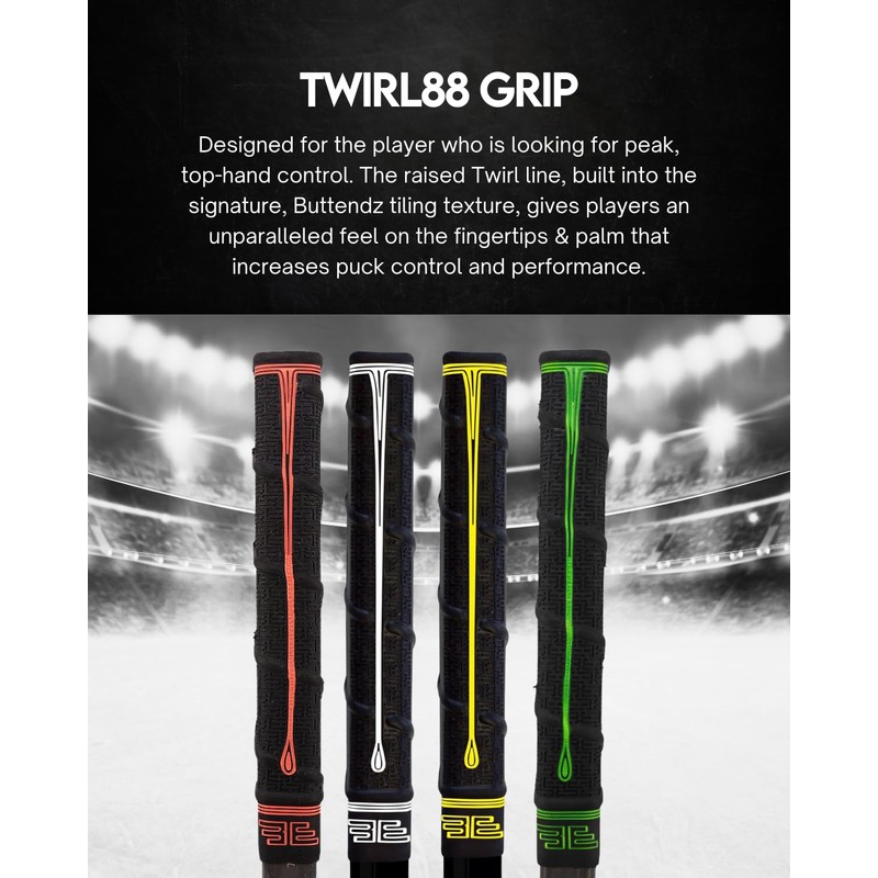 Buttendz TWIRL88 Hockey Stick Replacement Grip - Thin Knob Player