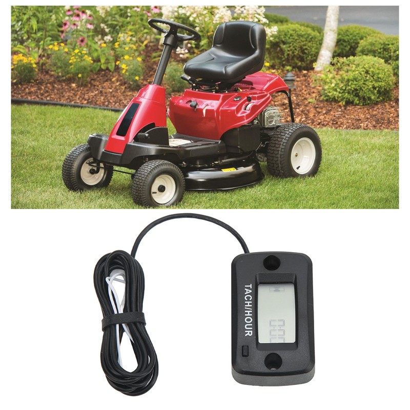 Digital Tach Hour Gauge LCD Display IP68 Waterproof 0‑999999H 0‑30000RPM