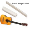 PREMJCROY 4 Pieces Acoustic Guitar Bridge Saddle Nut Replacement White