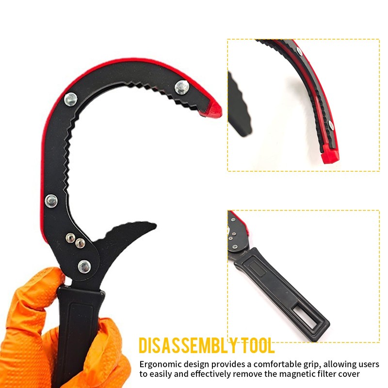 DHSWNNG 2PCS Boiler Magnetic Filter Spanner Rubber Strap Wrench Oil