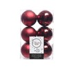 12 Christmas Tree Baubles, 60 mm Plastic Christmas Decoration Baubles