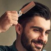 Healeved Dual Purpose Comb Portable Folding Stainless Steel Beard Brush
