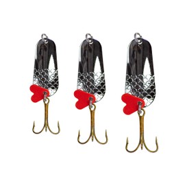 Zite Fishing Blinker Set Fishing - 3 Artificial Baits Pike Zander Perch Spin Fishing - Silver 16-34g
