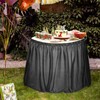 6ft Black Table Skirts for Rectangle Tables Polyester Desk Skirt