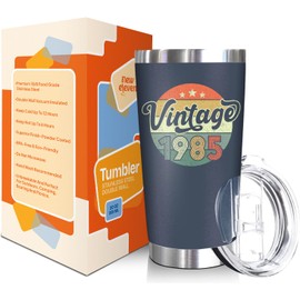 NewEleven 40th Birthday Gifts For Men Women - 1985 40th Birthday Decorations For Him, Her - Turning 40-40 Year Old Gifts For Man, Woman, Mom, Dad, Wife, Husband - 20 Oz Tumbler
