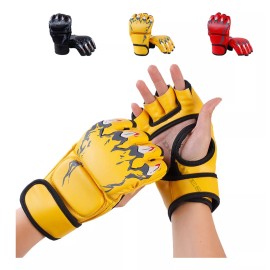 Dolores Guantes Entrenamiento Medio Dedo Kickboxing Box Fighter Muay