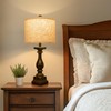 BOBOMOMO 27" Farmhouse Table Lamp Set of 2 with USB