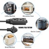 1 FT Short Extension Cord, HITRENDS 3 Outlet Extension Cord,