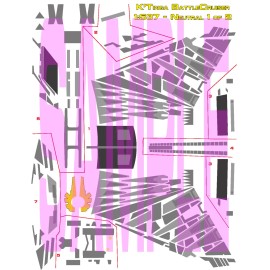 Customized Hobbies Star Trek Klingon K'tinga Battlecruiser (1:537) Supplemental Decals - 3 Versions - Neutral