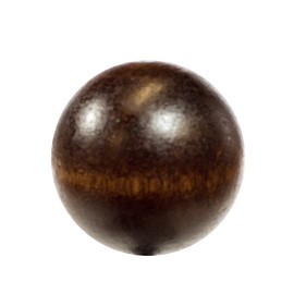 Walnut Dark Lamp Finial Wood Ball 1.45" h