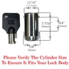 RiKey Security - Storage Cylinder Lock with 3 Tubular Keys