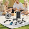 JUOPTGJ Solar Power Camping Fan with Lights, Solar Power Panel