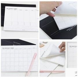 60 Sheets Tear Off Undated Weekly Planner B5 Memo Pad Monthly & Weekly To Do List Notepad B5 Tear Away Design (B5 monthly pad)