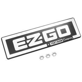 Drive-up Name Plate for EZGO TXT Emblem Silver for 1994-2010 Gas or Electric Golf Cart-9.44" X 2.72"