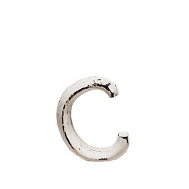 kadoh Wooden Letter C (8 cm) for Standing, Handmade Decorative Wooden Letters in Vintage Look (Cream-White Vintage)