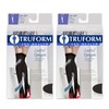 Truform Compression 20-30 mmHg Thigh High Open Toe Stockings Black,